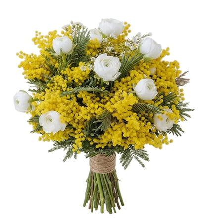 Luxury Bouquet of Mimosa and Ranunculus
