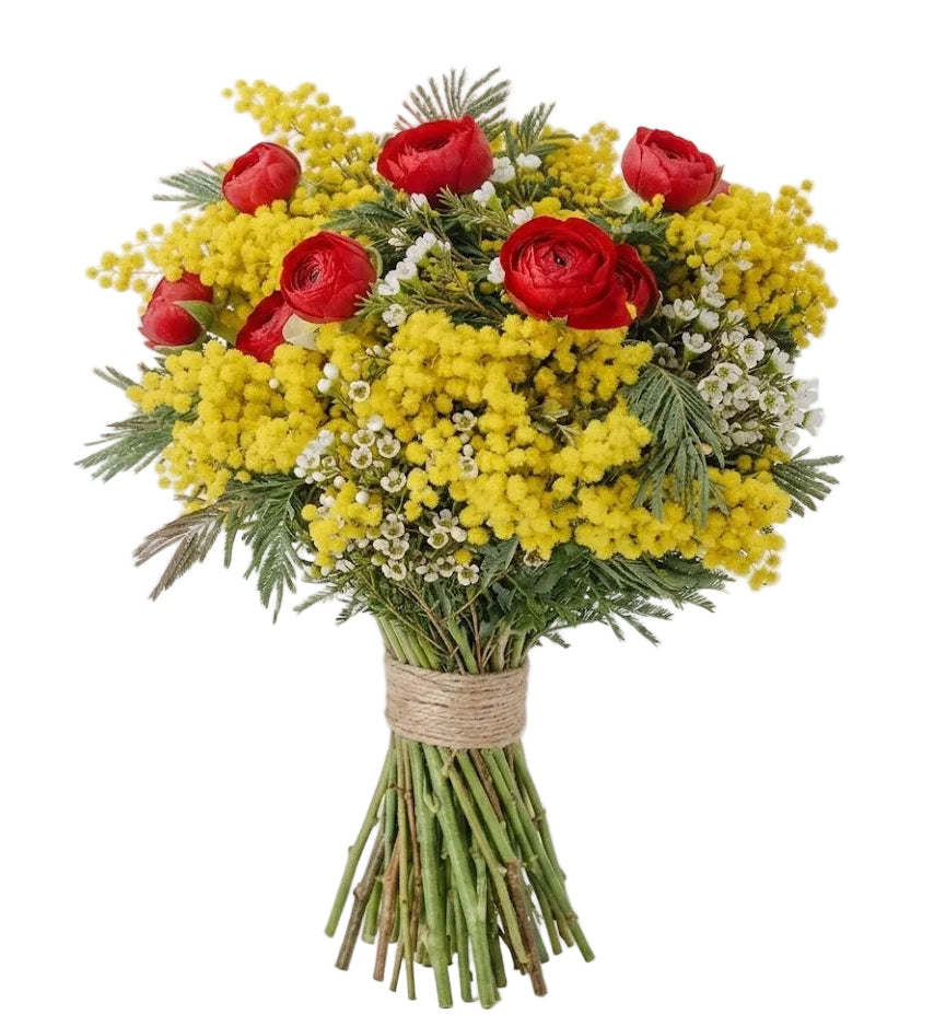 Luxury Bouquet of Mimosa and Ranunculus
