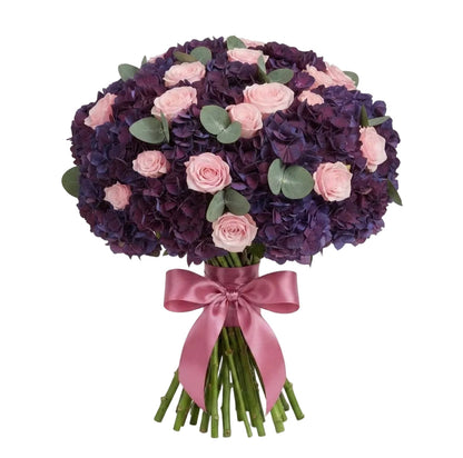 Luxury Hydrangea with Pink Roses Bouquet