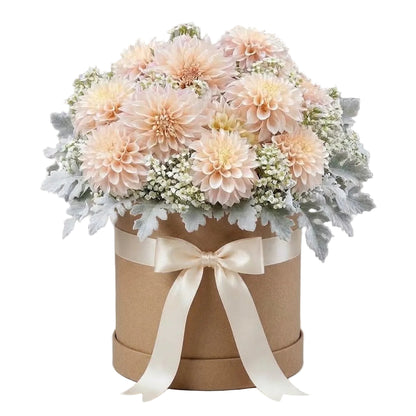 Luxury Ivory Dahlia Box Arrangement