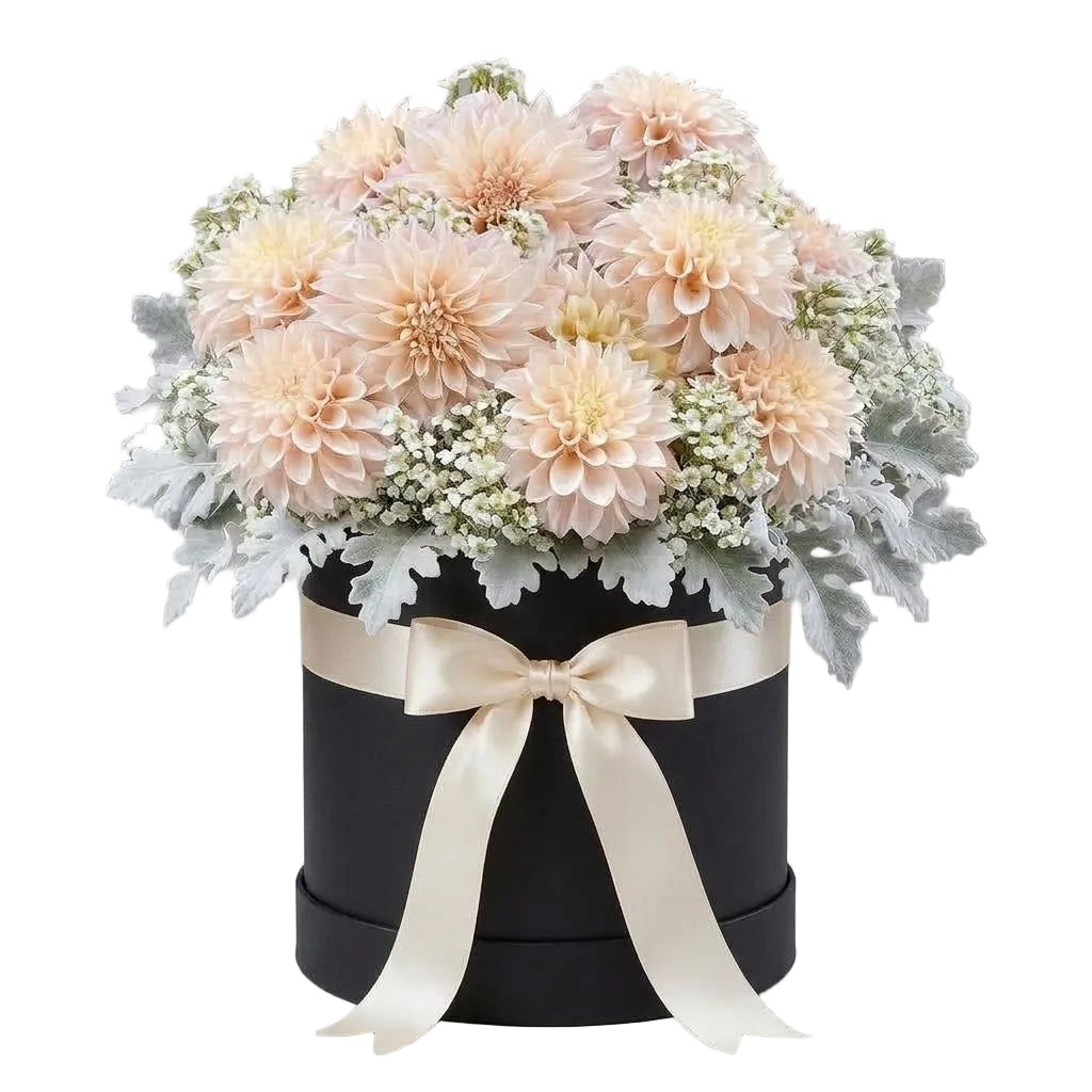 Luxury Ivory Dahlia Box Arrangement