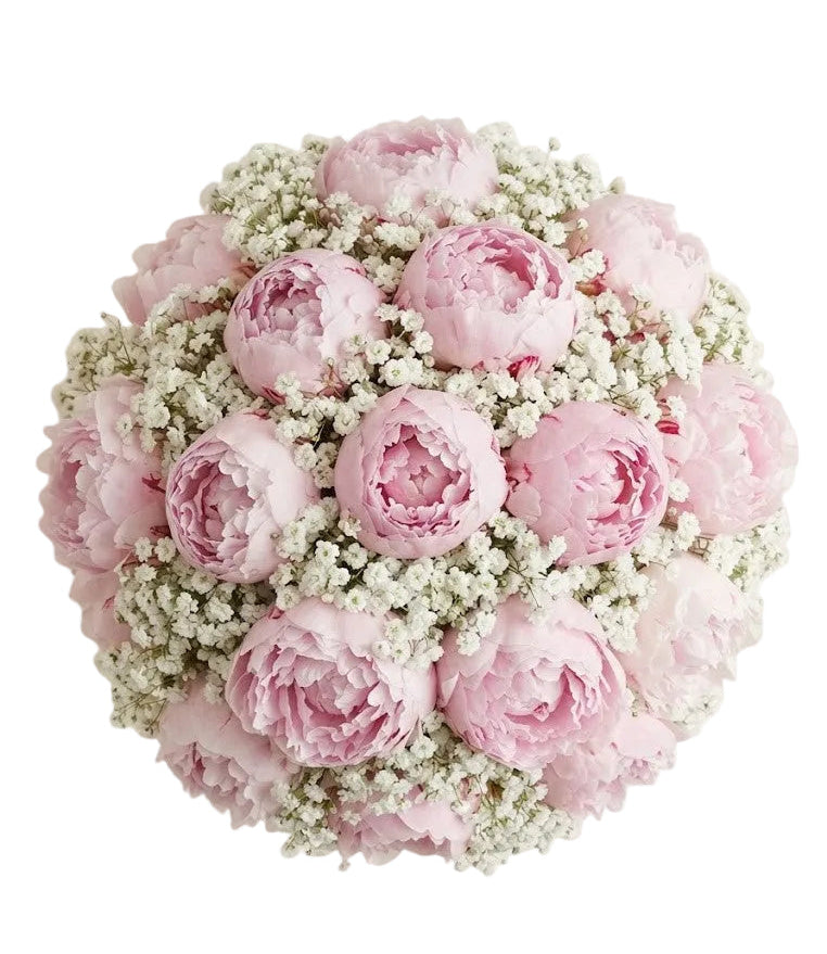 Luxury Peonies Bouquet with Gypsophila
