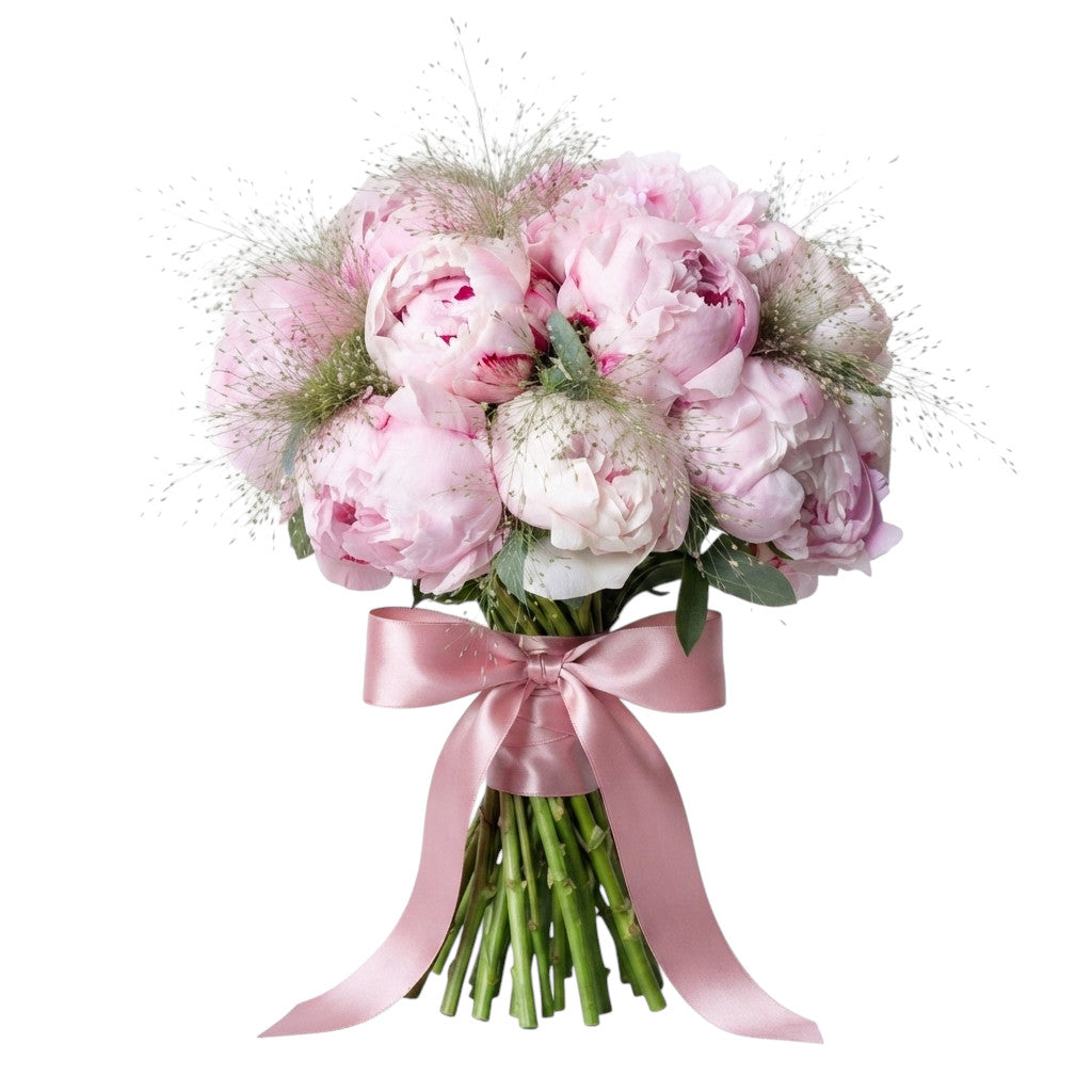 Luxury Peonies Bouquet with Panicum Grass