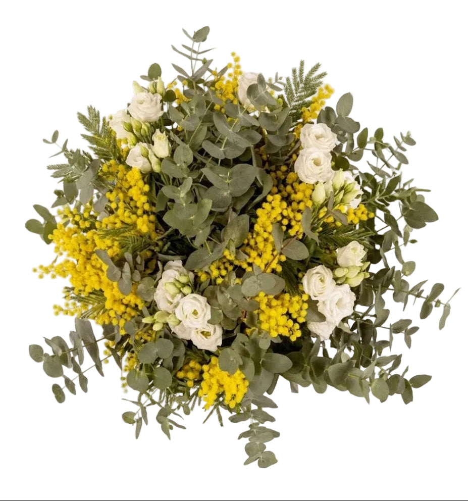 Mimosa with Lisianthus Bouquet