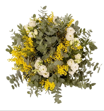 Mimosa with Lisianthus Bouquet