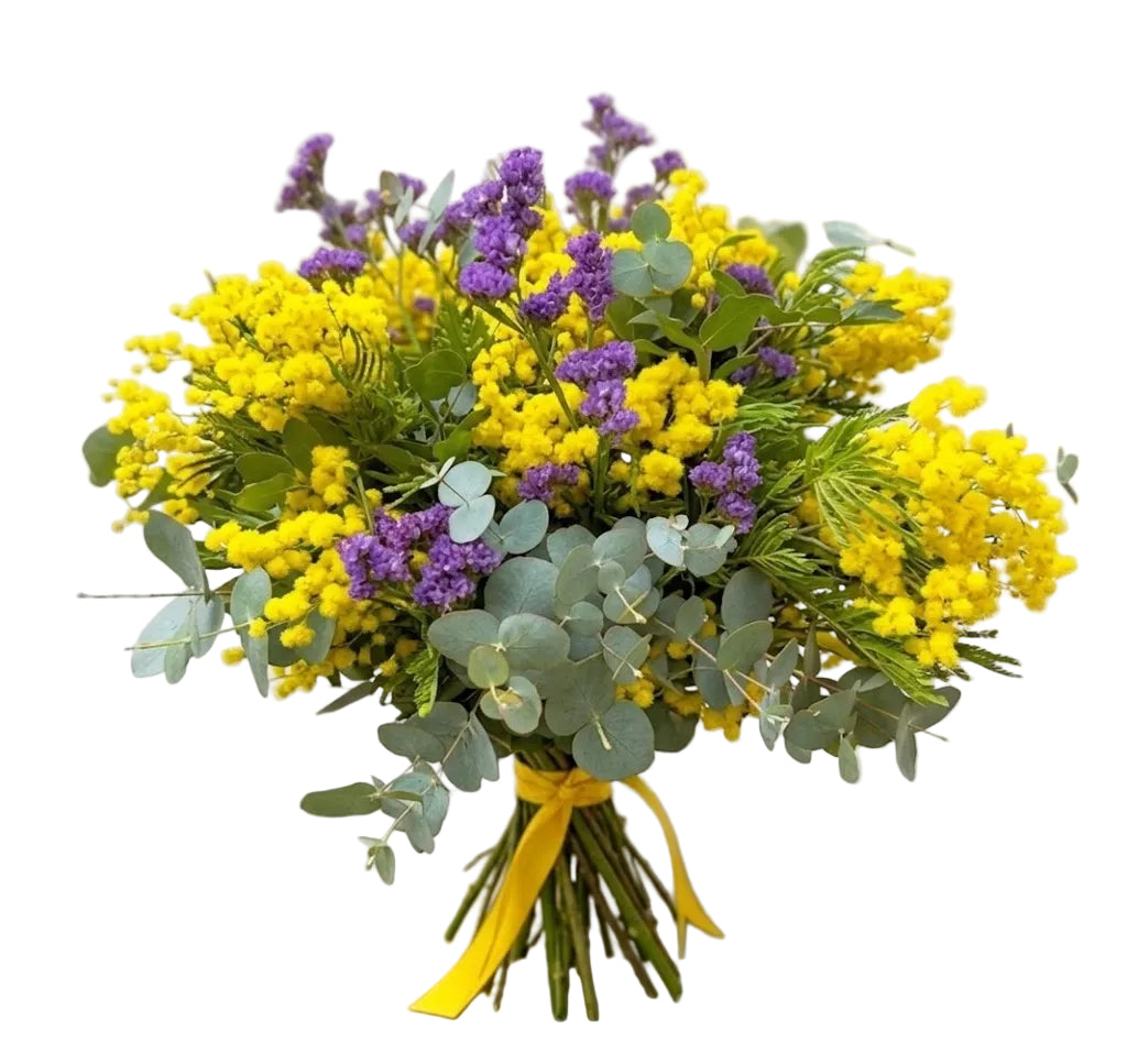 Mimosa in Purple Bouquet
