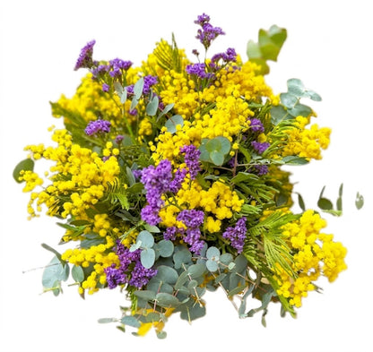 Mimosa in Purple Bouquet