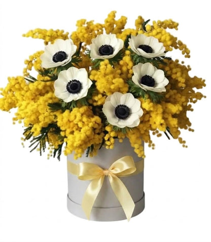Mimosa with Anemone Luxury Box