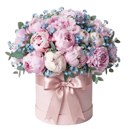 Peony & Forget-Me-Not Flower Box