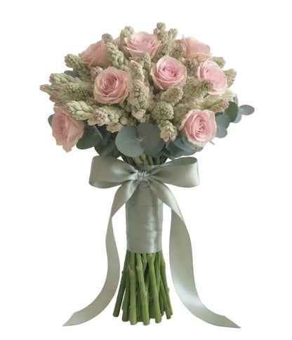 Pink Roses with Tuberose Bouquet