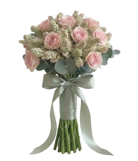 Pink Roses with Tuberose Bouquet