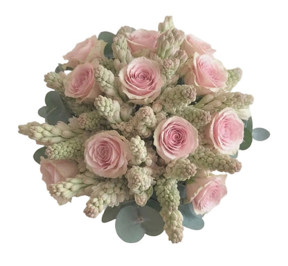 Pink Roses with Tuberose Bouquet