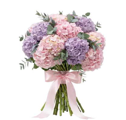 Pink and Lavender Hydrangea Luxury Bouquet