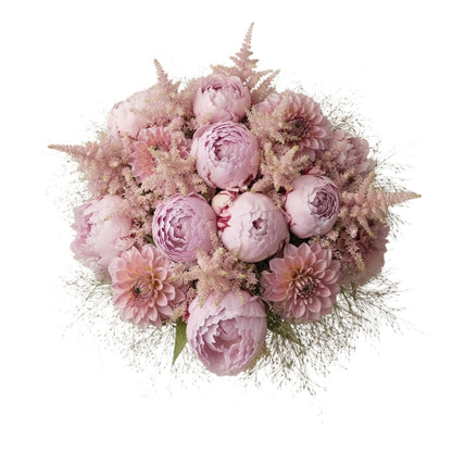 Premium Bouquet of Peonies and Dahlia with Astilbe