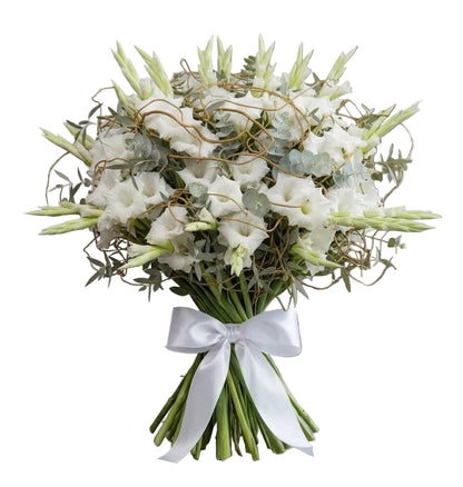 Premium Gladiolus Bouquet with Natural Willow