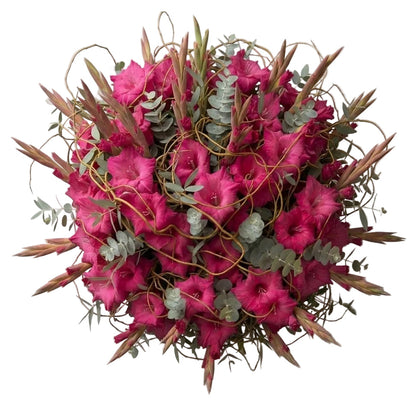 Premium Gladiolus Bouquet with Natural Willow