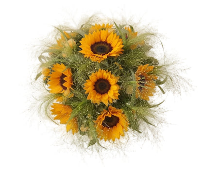 Sunflowers with Panicum Grass Bouquet