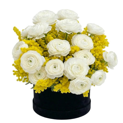 Ranunculus with Scented Mimosa Box