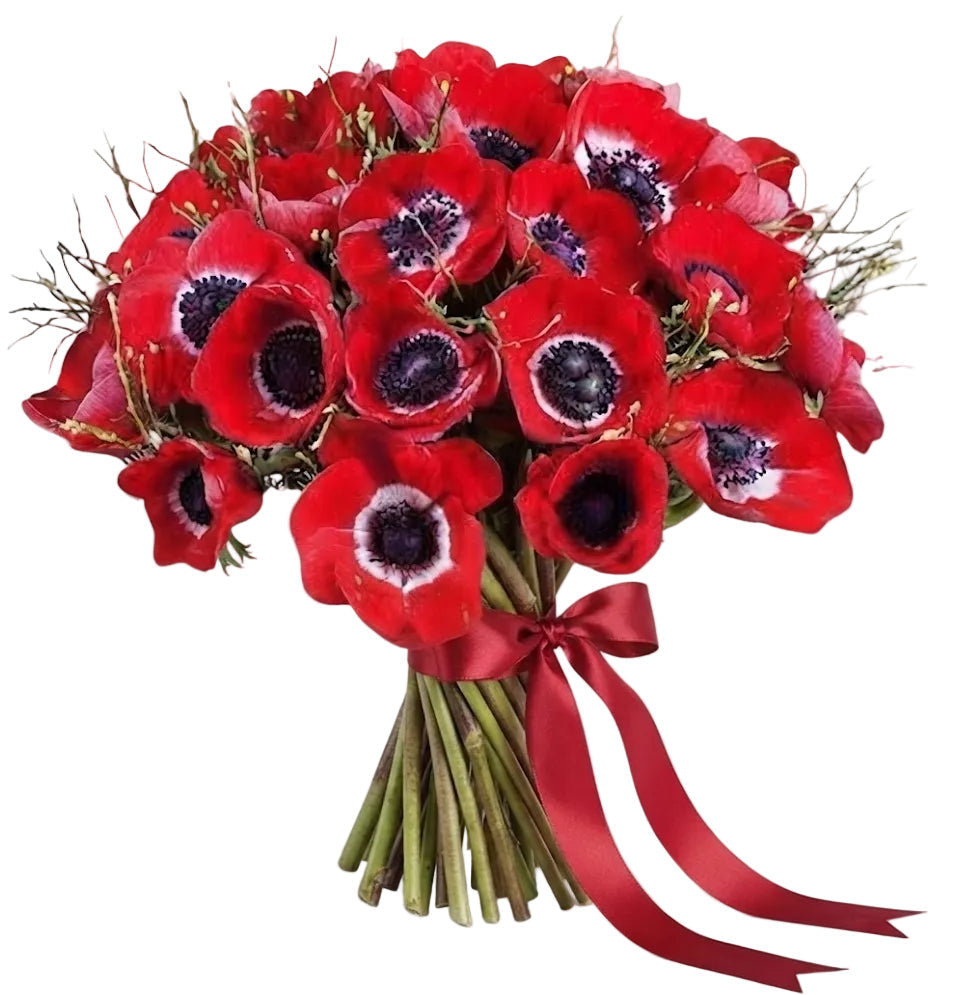 Red Anemone Classic Bouquet