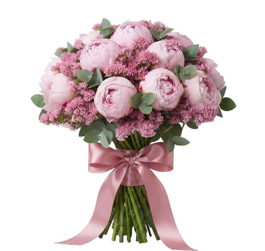 The Delicate Peony & Limonium Bouquet