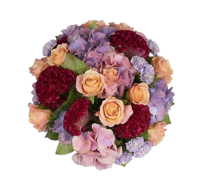 Velvet Rose & Hydrangea Symphony Bouquet