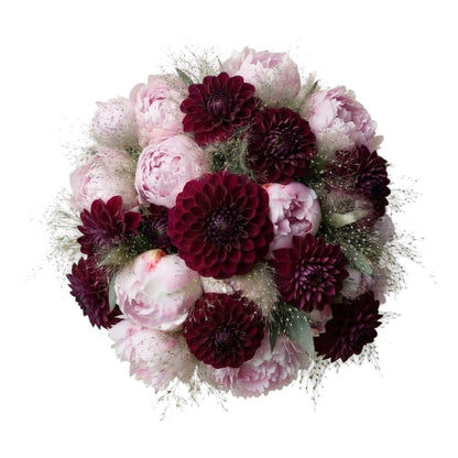 Wonderful Bouquet of Peonies and Dahlia