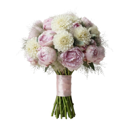 Wonderful Bouquet of Peonies and Dahlia