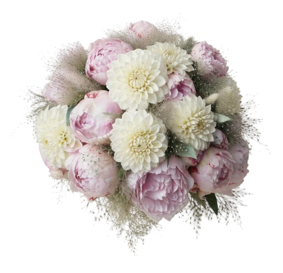 Wonderful Bouquet of Peonies and Dahlia
