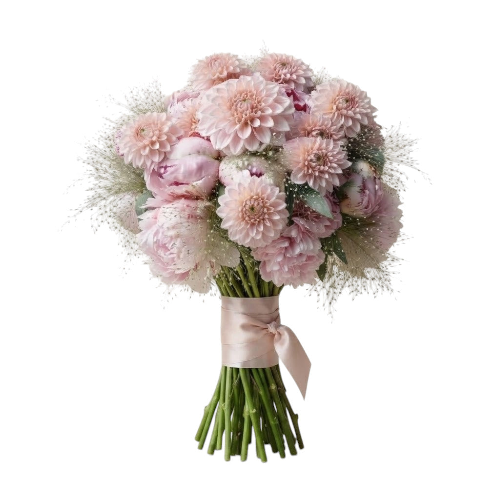 Wonderful Bouquet of Peonies and Dahlia
