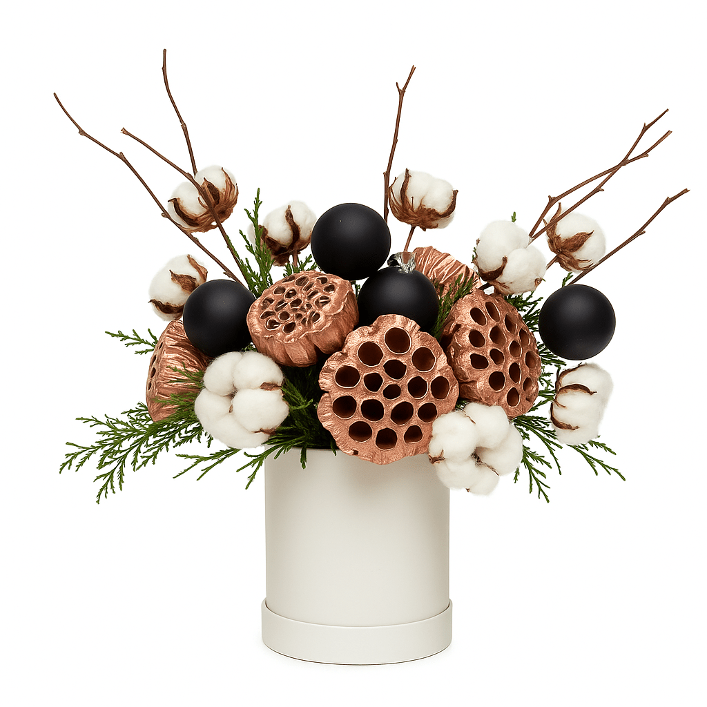 A Rustic Creative Festive Box of Warm Winter Joy - Florist London