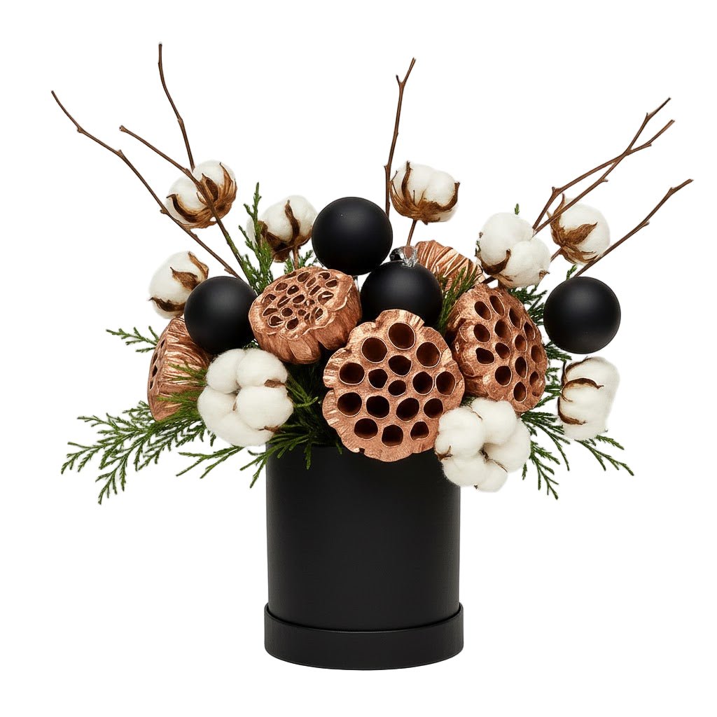 A Rustic Creative Festive Box of Warm Winter Joy - Florist London