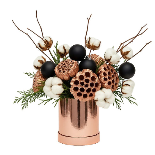 A Rustic Creative Festive Box of Warm Winter Joy - Florist London