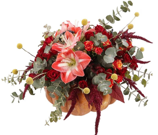 Amaryllis and Amaranthus Pretty Pumpkin