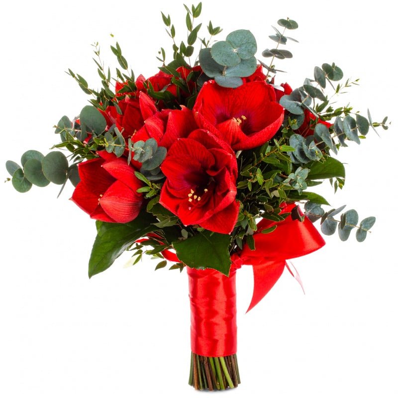 Amaryllis Bouquet with Eucalyptus and Parvifolia - Florist London