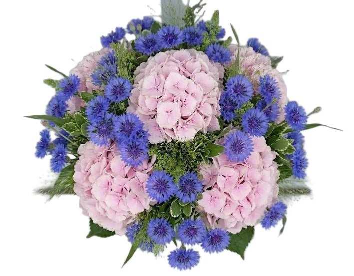 Amazing Bouquet of Hydrangea and Cornflowers - Florist London