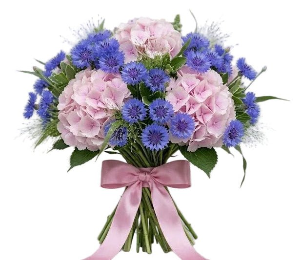 Amazing Bouquet of Hydrangea and Cornflowers - Florist London