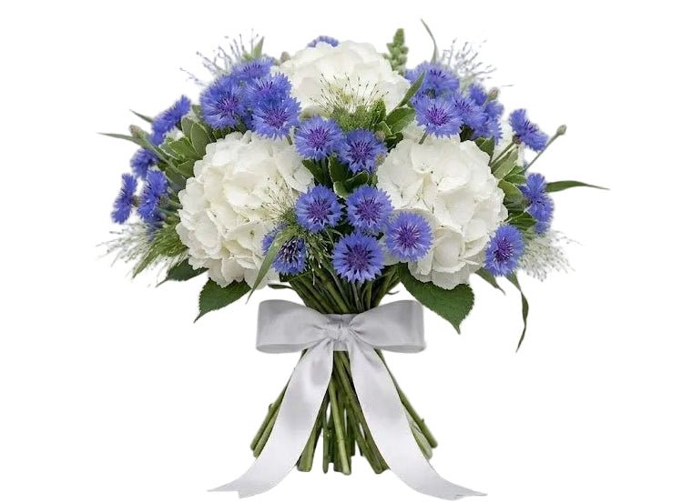 Amazing Bouquet of Hydrangea and Cornflowers - Florist London