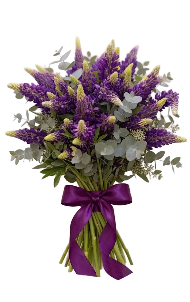 Amazing Bouquet of Lupinus with Greenery - Florist London