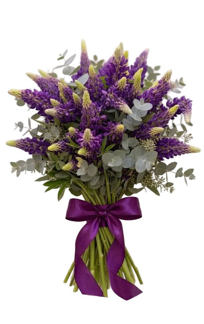 Amazing Bouquet of Lupinus with Greenery - Florist London