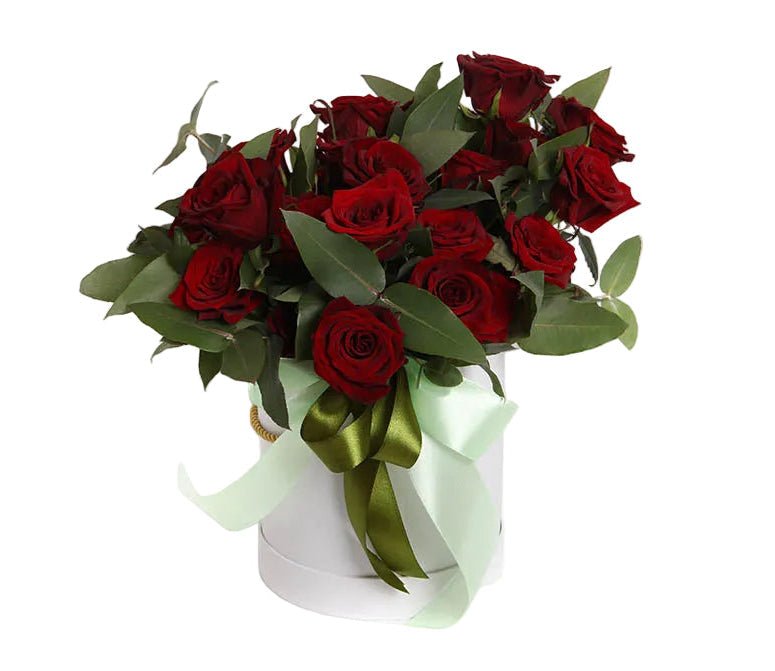 Amazing Box of Roses and Eucalyptus - Florist London