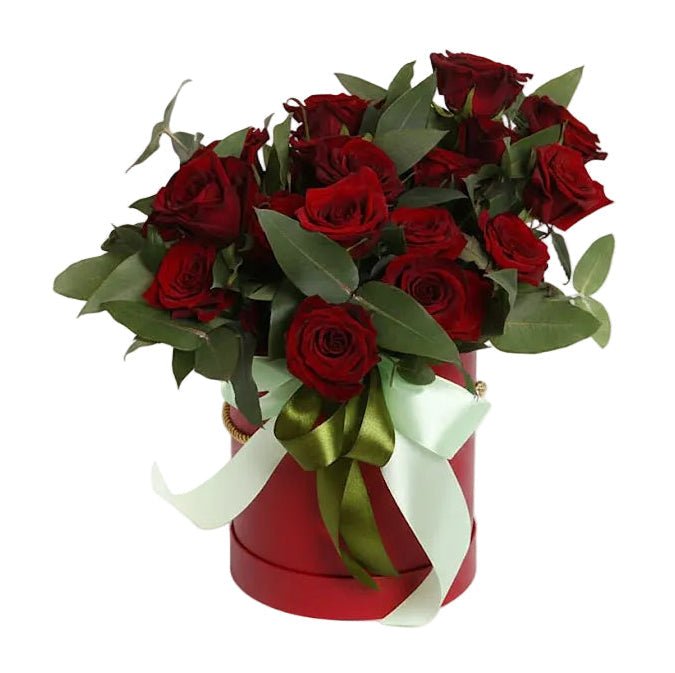 Amazing Box of Roses and Eucalyptus - Florist London