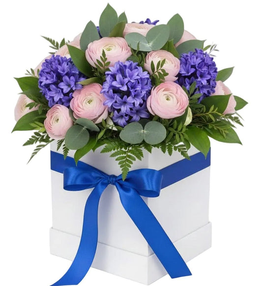 Amazing Ranunculus and Hyacinths Box - Florist London