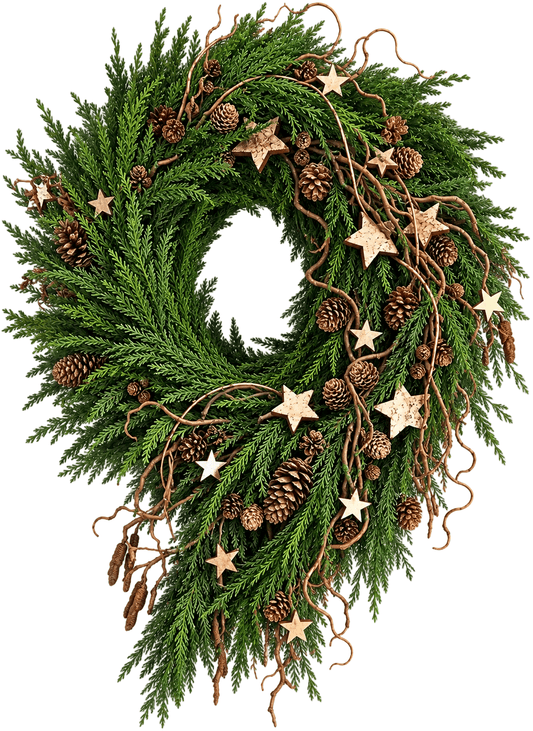 Amazing Wreath with Christmas Decoration - Florist London