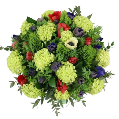 Anemone in Green Bouquet - Florist London
