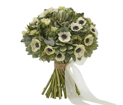 Anemone with Spruce Bouquet - Florist London