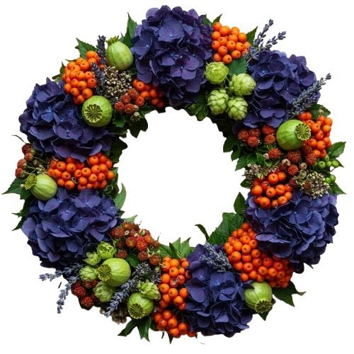 Autumn Meadow Harmony Door Wreath - Florist London
