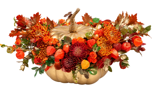 Autumn Shades of Gold Pumpkin - Florist London