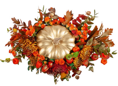 Autumn Shades of Gold Pumpkin - Florist London