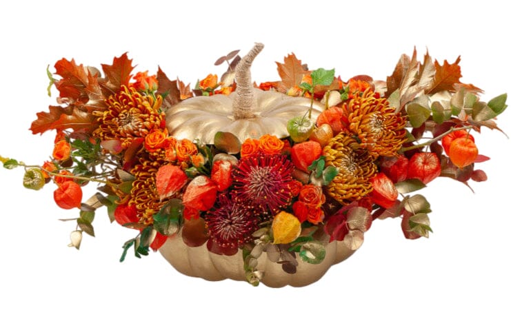 Autumn Shades of Gold Pumpkin - Florist London