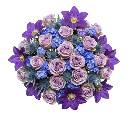 Blue and Purple Glamour Bouquet - Florist London